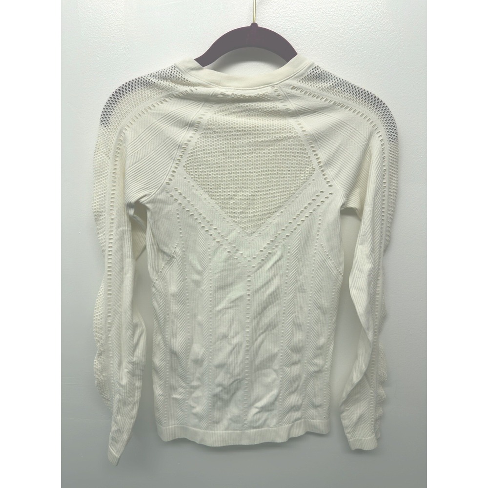 Athleta Burpee Double Lined Laser Cut Long Sleeve Athletic Top XS - Picture 7 of 7